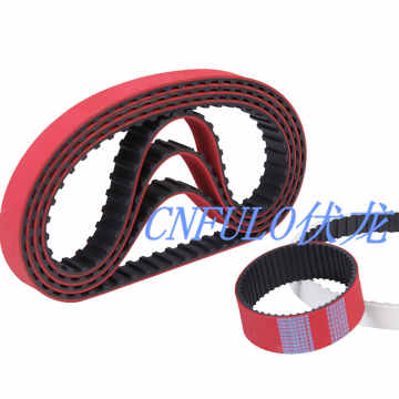 Coated Rubber Timing Belt, Red Green White Color